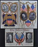 Group of 3 Presidential Political Postcards