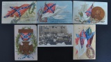 Group of 6 Confederate Army Postcards
