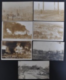 Group of 7 Real Photo Postcards of Hopewell Va. Fire of 1915