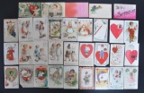Group of 32 Valentines Day Postcards