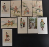 Group of 9 Oriental Postcards