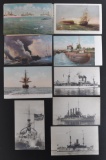 Group of 9 Postcards Featuring Ships