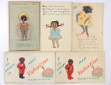 Black Americana Postcards - Button Face & Valentines