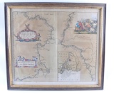 Antique Framed Map of The Caspian Sea Area of Asia
