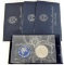 1971-1974 Blue Envelope BU Eisenhower Dollars 40% Silver. 4-Coins.