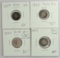 Lot of (4) Capped Bust Half Dimes.