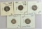 Lot of (5) Seated Liberty Dimes.