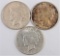 Lot of (3) Peace Dollars includes 1923 P, 1925 P & 1927 S..