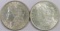 Lot of (2) Morgan Dollars. Includes?1879 P & 1880 P.