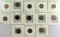 Lot of (13) misc Indian Head Cents 1904-1909.