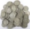 Lot of (100) Mixed Date Jefferson War Nickels.