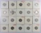 Lot of (20) Barber Dimes 90% Silver mixed dates 2x2'd. 1899-1916.