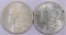 Lot of (2) Morgan Dollars. Includes 1881 S & 1896 P.