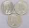 Lot of (3) Peace Dollars. Includes 1924, 1925 & 1926 S.