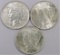 Lot of (3) Peace Dollars. Includes 1923, 1924 & 1925.