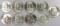 Lot of (9) Unc. Franklin Half Dollars 90% Silver mixed dates.