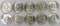 Lot of (10) Unc. Franklin Half Dollars 90% Silver mixed dates.