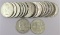 Lot of (21) Franklin Half Dollars 90% Silver mixed dates.
