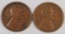 Lot of (2) Lincoln Wheat Cents includes 1914 S & 1915 S.
