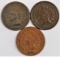 Lot of (3) Indian Head Cents includes 1876, 1879 & 1881.