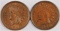 1896 & 1897 Indian Head Cents both with Full Liberty.