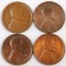 Lot of (4) 1922 D Lincoln Wheat Cents.