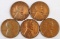 Lot of (5) Lincoln Wheat Cents includes 1910 S, 1911 D, 1912 D, 1913 S & 1914 S.