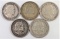 Lot of (5) 1893 Columbian Exposition Commemorative Half Dollars.