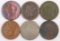Lot of (5) Large Cents Includes 1819, 1847, (2) 1852 & (2) ND.