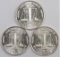 Lot of (3) .999 Silver Art Rounds 1oz.