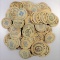Lot of (67) Wooden Nickels & Coin Coin Club Wooden Momentos most from Dixon Coin Club, Keokuk Coin