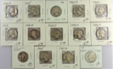Lot of (13) misc Washington Silver Quarters 1936-1944. Plus ND Standing Liberty.