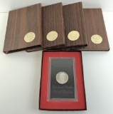 1971-1974 Brown Box Proof Eisenhower Dollars 40% Silver. 4-Coins.