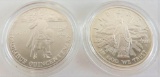Lot of (2) U.S. Commemorative Dollars includes 1989 Congress & 1992 Columbus. Just Coins.