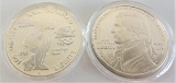 Lot of (2) U.S. Commemorative Dollars includes 1983 Los Angeles Olympics & 2005 John Marshall. Just