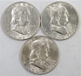 Lot of (3) Franklin Half Dollars includes (1) P & (2) D.