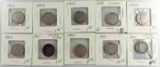 Lot of (10) misc Liberty Nickels 1906-1911.