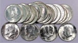 Lot of (20) 1964 90% Silver Kennedy Half Dollars.