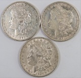 Lot of (3) 1921 D Morgan Dollars.