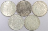 Lot of (5) Morgan Dollars.?Includes (3) 1921 P, 1921 D & 1921 S.