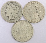 Lot of (3) Morgan Dollars. Includes 1900 O, 1901 P & 1902 P.