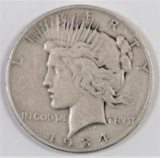 1934 S Peace Dollar.