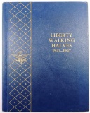 Lot of (14) Walking Liberty Half Dollars in vintage Whitman Album 9424. 1941-1946 all different