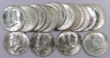 Lot of (20) 1964 90% Silver Kennedy Half Dollars.