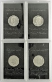 Lot of (4) 1971 S Silver Proof Eisenhower Dollars.