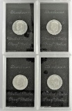 Lot of (4) 1971 S Silver Proof Eisenhower Dollars.