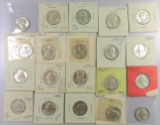 Lot of (20) Washington Quarters 90% Silver mixed dates 2x2'd.