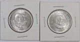 Lot of (2) Booker T Washington Commemorative Half Dollars.