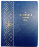 Lot of (65) Roosevelt Dimes 1946-1974 D in vintage Whitman Album 9414.