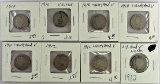 Lot of (8) misc. Liberty Head Nickels.